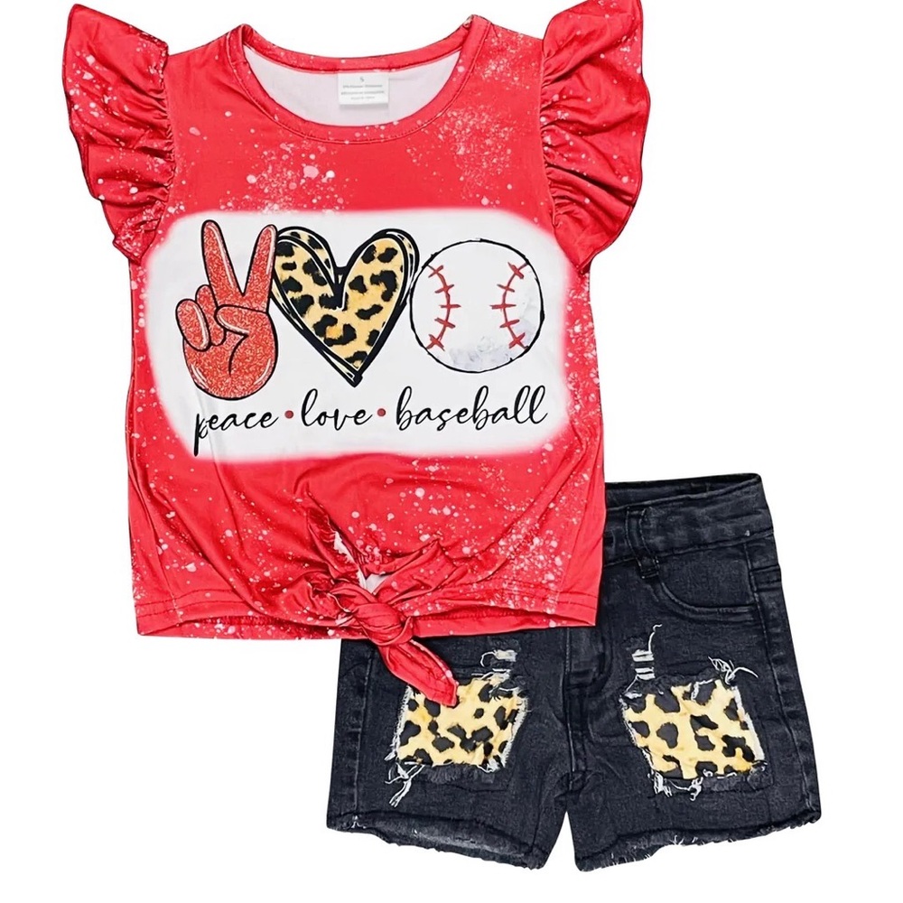 Peace Love Baseball outfit